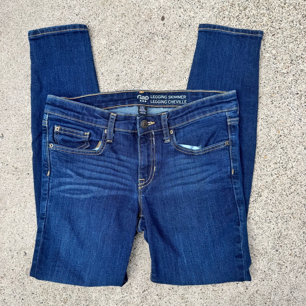 GAP Women's Dark Blue Legging Skimmer Jeans Size 2/26R